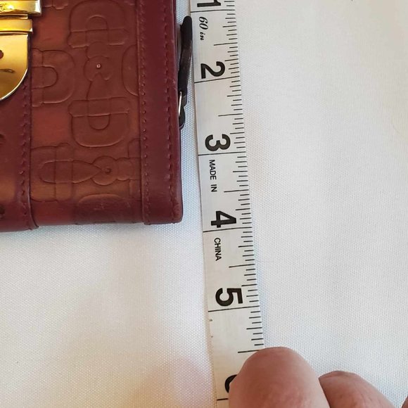 GUCCI Vintage Bordeaux Leather Compact Wallet w COA - Picture 11 of 16